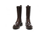 Bottes mi-hautes Marron chunky pour femmes