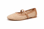 Ballerines vintage plates femme dentelle florale
