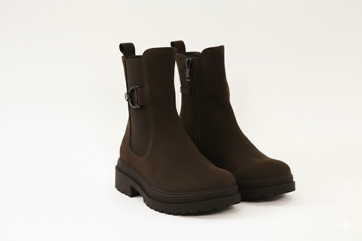 Bottines en Suédine à Boucle