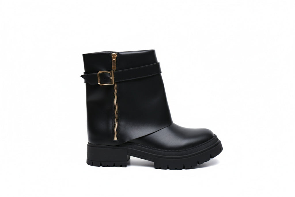 Bottes noir chunky pour femmes
