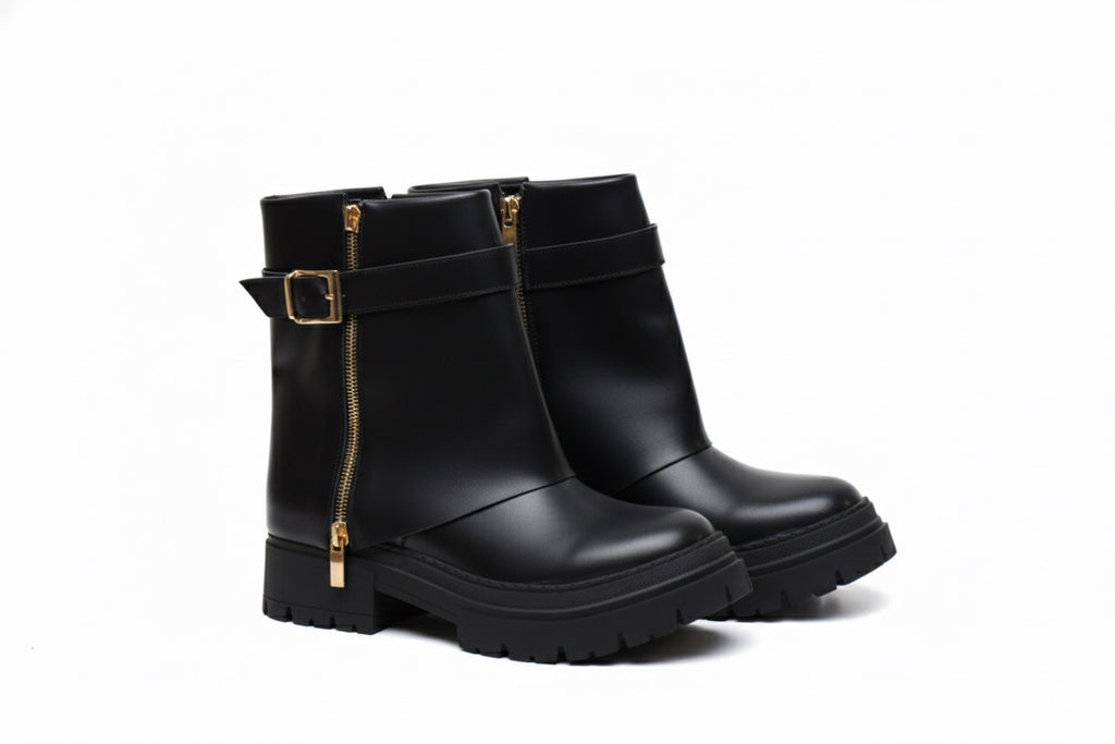 Bottes noir chunky pour femmes
