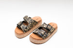 Mules Tressées à Boucles – Style Bohème & Semelle Compensée