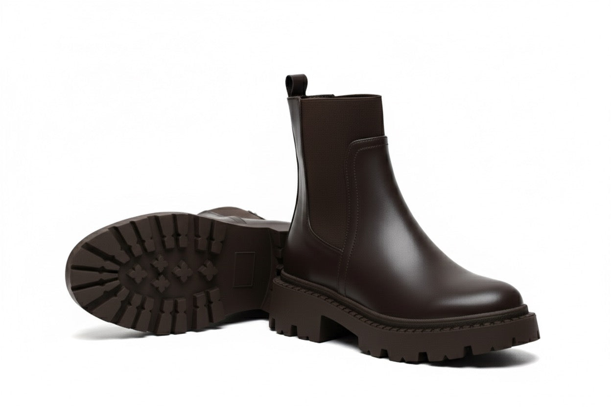 Bottes chelsea marron pour femme