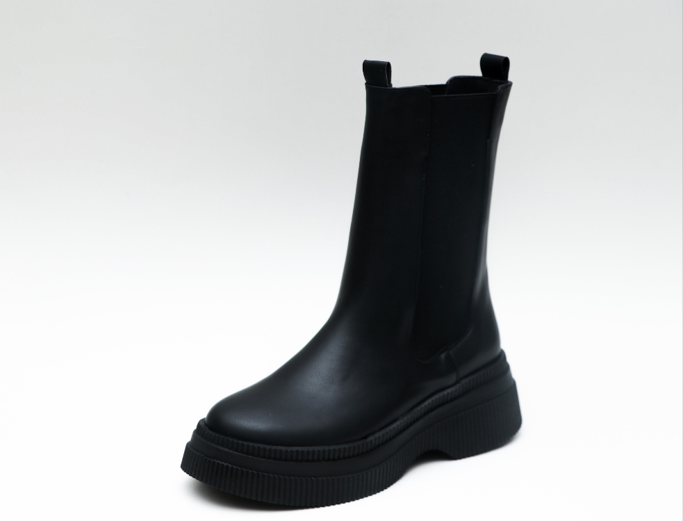 Boots Montantes  avec Semelle Épaisse – Style Urbain