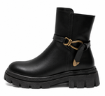 Bottines Chunky à Détails Métalliques