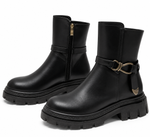 Bottines Chunky à Détails Métalliques
