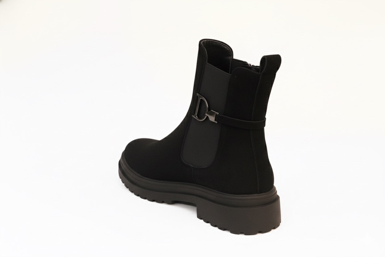 Bottines en Suédine à Boucle