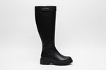 Bottes mi-hautes noir chunky pour femmes