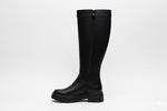 Bottes mi-hautes noir chunky pour femmes