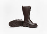 Bottes mi-hautes Marron chunky pour femmes