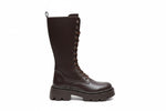 Bottes mi-hautes Marron chunky pour femmes
