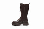 Bottes mi-hautes Marron chunky pour femmes