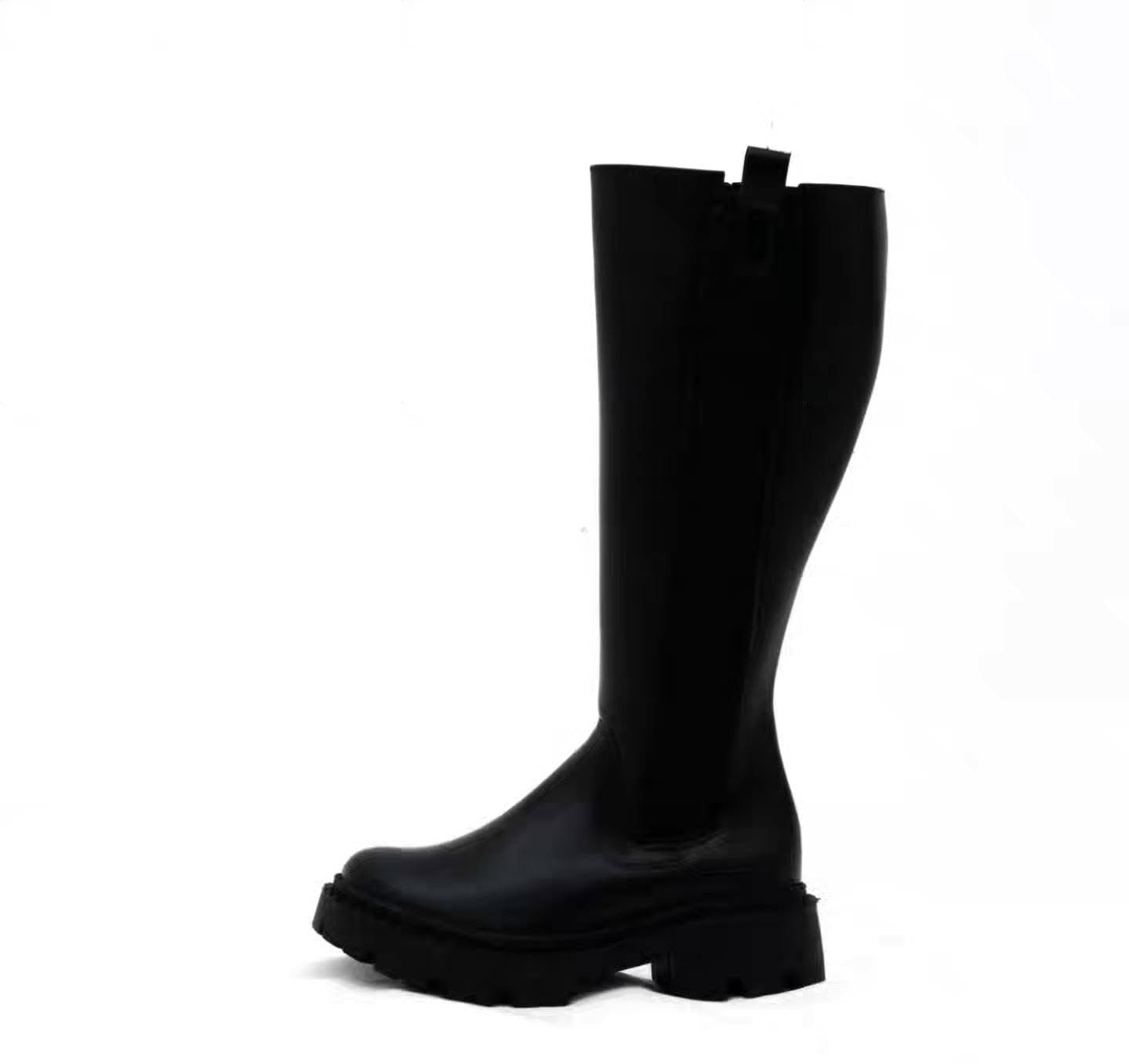 Bottes Mi-Mollet DUSICA - Noir - Pointure 39 1/2 (US 9) - Talon 0.5" - Occasion