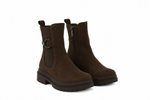 Bottines en Suédine à Boucle sur fond blanc