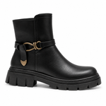 Bottines Chunky à Détails Métalliques – vue de profil sur fond blanc
