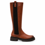 Bottes mi-hautes wisky chunky pour femmes – vue de profil sur fond blanc