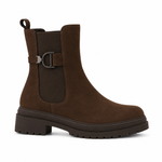 Bottines en Suédine à Boucle – vue de profil sur fond blanc