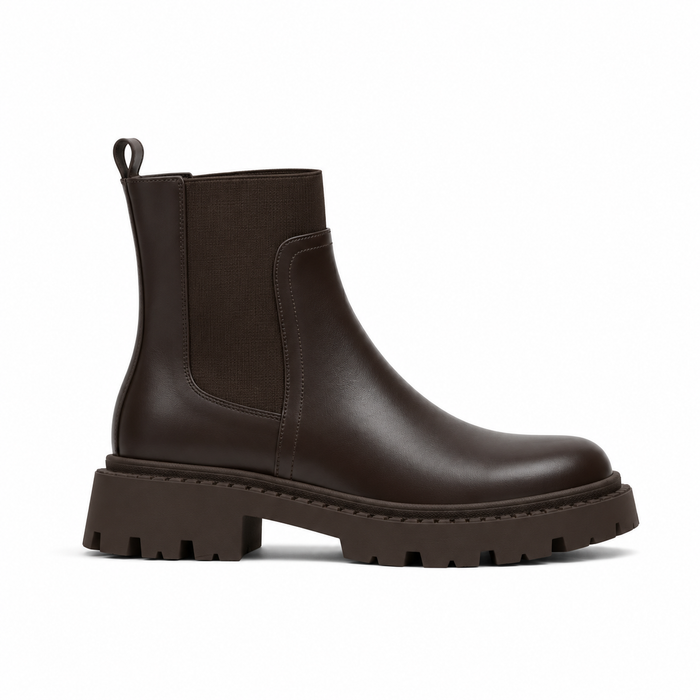 Bottes chelsea marron pour femme