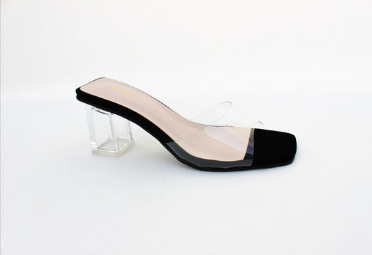 Clearer Heels _ Noir/Blanc - Tunisia Shoexpress